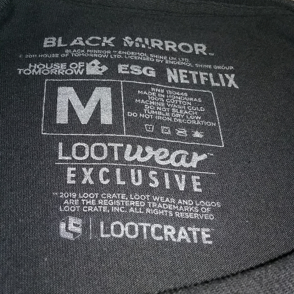 Black Mirror Tee. Medium